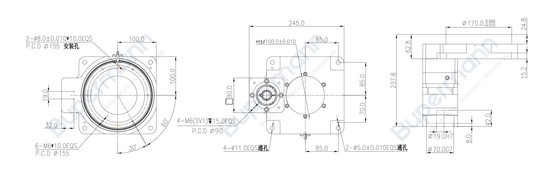 BPHPG200中空旋转平台安装图纸.png BPHPG200中空旋转平台安装图纸.png